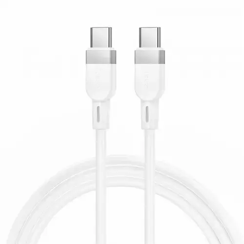 Cablu Date si Incarcare USB-C - USB-C HOCO X109, 60W, 1m, Alb