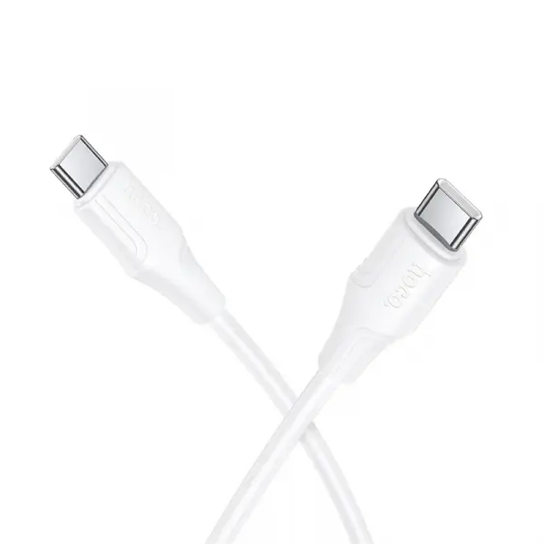 Cablu Date si Incarcare USB-C - USB-C HOCO X124, 60W, 1m, Alb