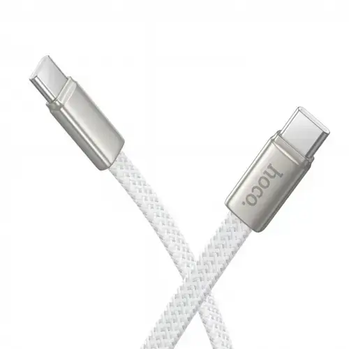 Cablu Date si Incarcare USB-C - USB-C HOCO X125, 60W, 1m, Alb