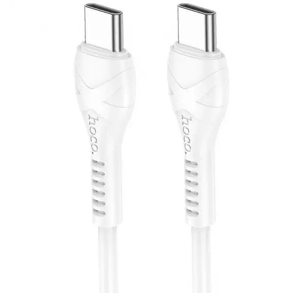 Cablu Date si Incarcare USB-C - USB-C HOCO X37, 60W, 1m, Alb