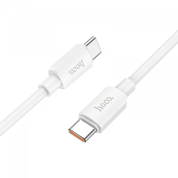 Cablu Date si Incarcare USB-C - USB-C HOCO X96, 100W, 1m, Alb