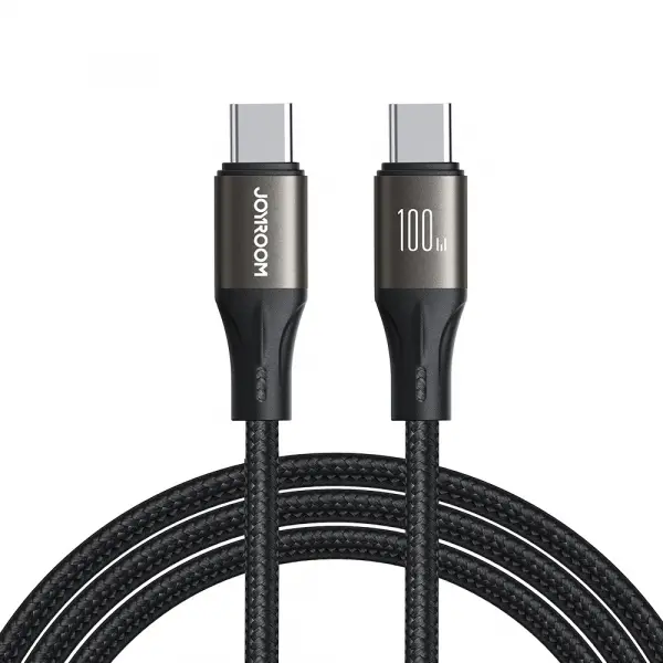 Cablu Date si Incarcare USB-C - USB-C Joyroom S-A25 Light-Speed, 100W, 1.2m, Negru