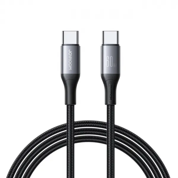 Cablu Date si Incarcare USB-C - USB-C Joyroom S-A28 Flash, 60W, 1m, Negru