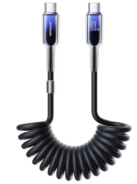 Cablu Date si Incarcare USB-C - USB-C Joyroom S-A43 Crystal, 60W, 1.5m, Negru