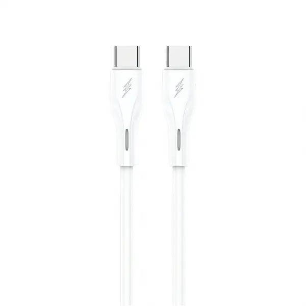 Cablu Date si Incarcare USB-C - USB-C Sendem M36C, 66W, 1m, Alb