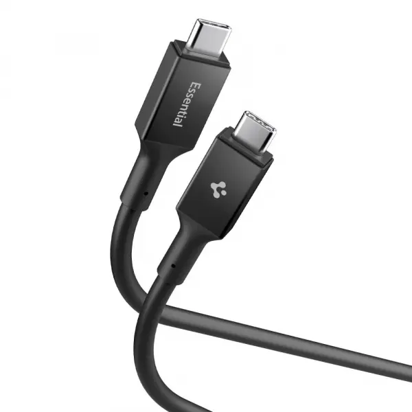 Cablu Date si Incarcare USB-C - USB-C Spigen EB24012CC, 240W, 1.2m, Negru ACA09461