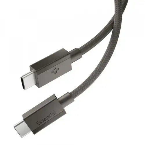 Cablu Date si Incarcare USB-C - USB-C Spigen EB6015CC, 60W, 1.5m, Gri