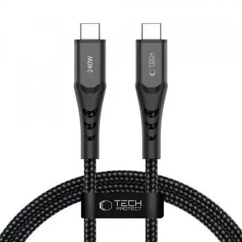 Cablu Date si Incarcare USB-C - USB-C Tech-Protect UB11T Ultraboost, 240W, 1m, Negru