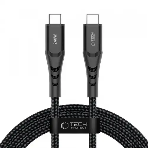 Cablu Date si Incarcare USB-C - USB-C Tech-Protect UB11T Ultraboost, 240W, 2m, Negru