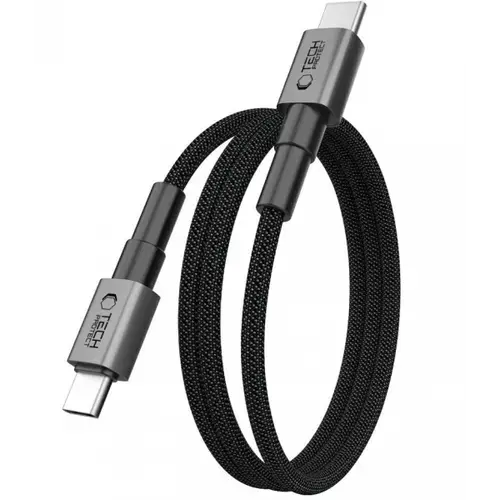 Cablu Date si Incarcare USB-C - USB-C Tech-Protect Ultraboost DNA MagTwist, 100W, 1m, Gri