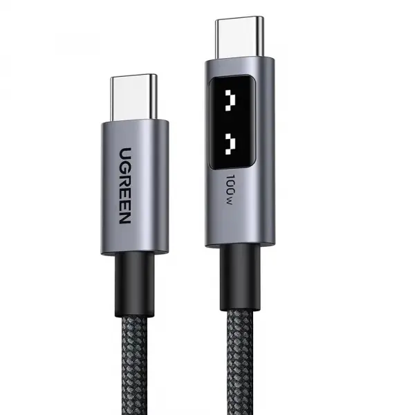 Cablu Date si Incarcare USB-C - USB-C UGREEN L509, 100W, 0.5m, Gri