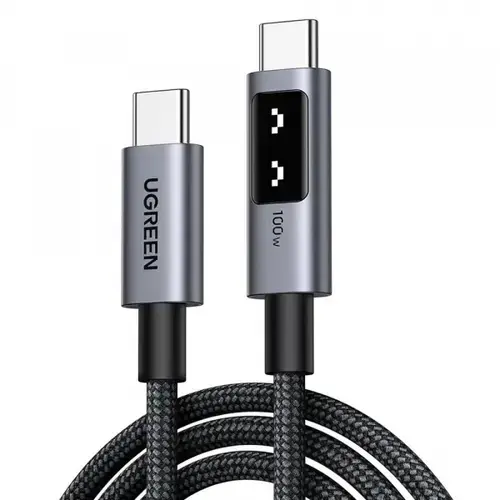 Cablu Date si Incarcare USB-C - USB-C UGREEN L509, 100W, 2m, Gri