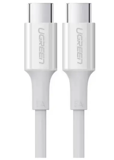 Cablu Date si Incarcare USB-C - USB-C UGREEN US300, 100W, 1m, Alb