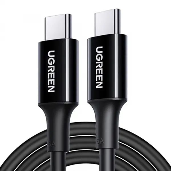 Cablu Date si Incarcare USB-C - USB-C UGREEN US300 (80371), 100W, 1m, Negru