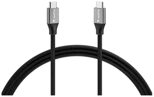 Cablu Date si Incarcare USB-C - USB-C Varta, 100W, 2m, Negru