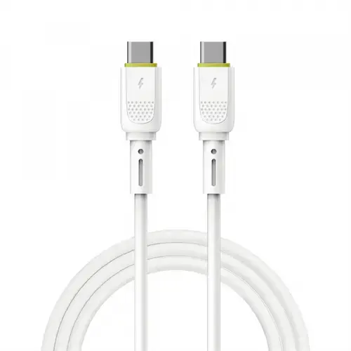 Cablu Date si Incarcare USB-C - USB-C WiWu Wi-C034, 60W, 1.2m, Alb