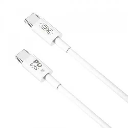Cablu Date si Incarcare USB-C - USB-C XO Design NB-Q190B, 60W, 2m, Alb