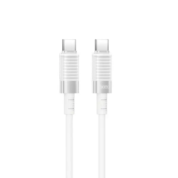 Cablu Date si Incarcare USB-C - USB-C XO Design NB-Q282B, 60W, 1m, Alb