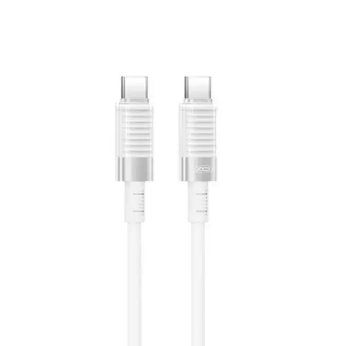 Cablu Date si Incarcare USB-C - USB-C XO Design NB-Q282B, 60W, 1m, Alb