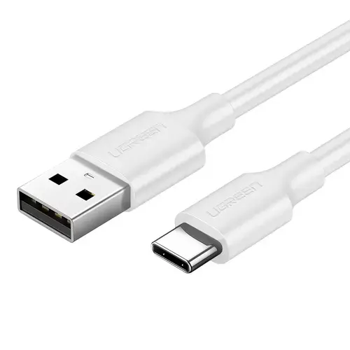 Cablu Date si Incarcare USB la USB Type-C UGREEN US287, 1.5 m, 3A, Alb