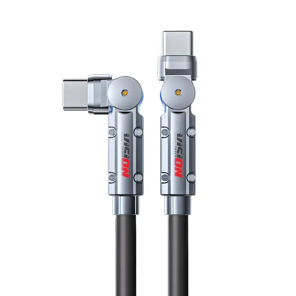 Cablu Date Vision Touch Type C - Type C Mufe Mobile 60W 1.5 Metri Negru