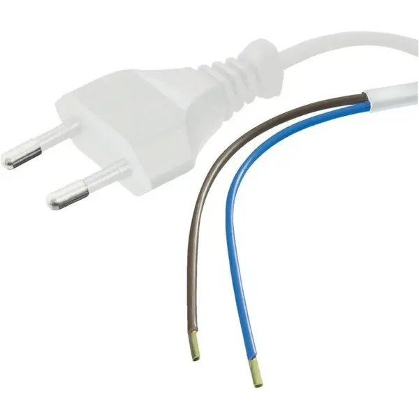 Cablu de alimentare Euro la fire deschise 2.5A 3m Alb, KPSFD3W