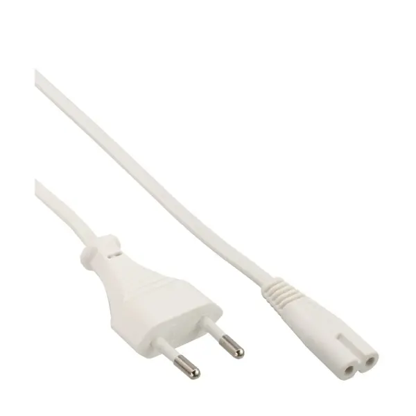 Cablu de alimentare Euro la IEC C7 0.5m Alb, InLine IL16605W