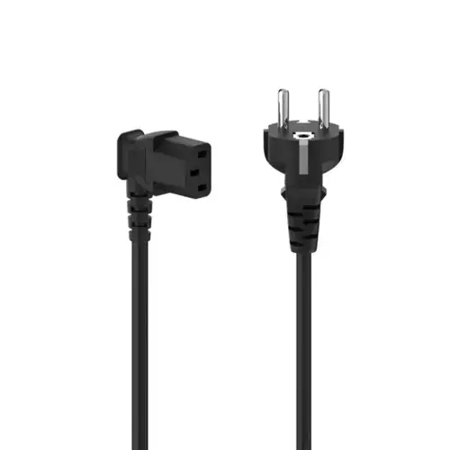 Cablu de alimentare Hama 223293, 90 grade, 5m (Negru)