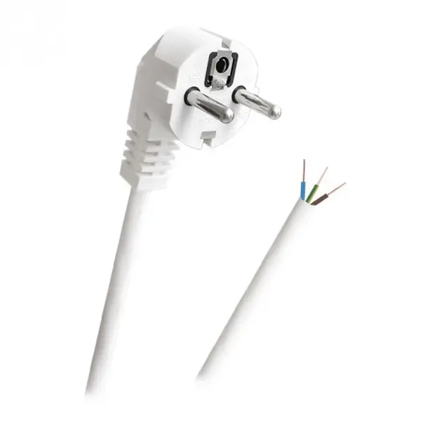 Cablu de alimentare Schuko la fire deschise 3m Alb, PS3X1-3