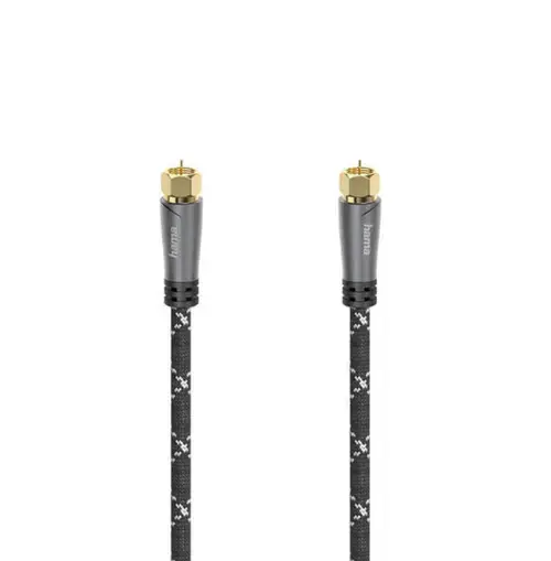 Cablu de Conectare SAT Hama 205078, 3m, 120dB (Negru/Gri)