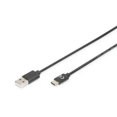 Cablu de conectare USB tip C, Assmann, tip C la A, 1,8 m, negru AK-300154-018-S