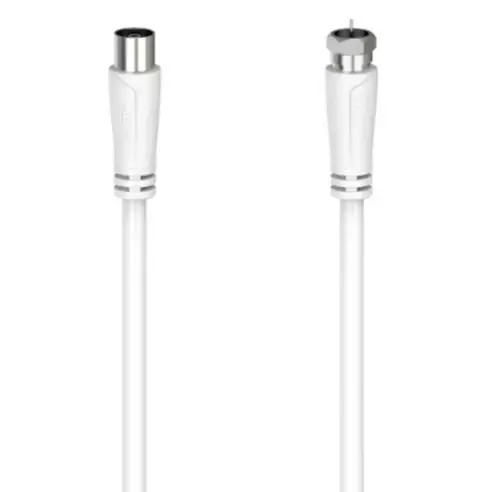 Cablu de Conexiune SAT Hama 205062, 3 m, 90 dB (Alb)