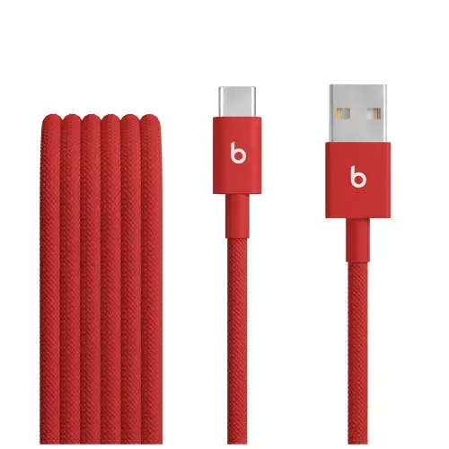 Cablu de date Apple Beats MFEJ4, USB-A la USB-C, 1.5 m (Rosu)