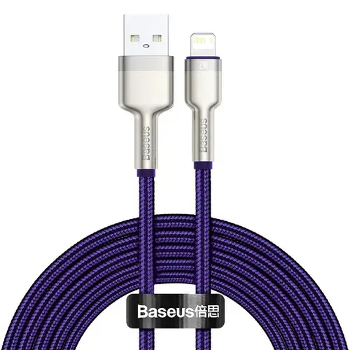 Cablu de date Baseus 6953156202306, USB - Lightning, 2 m, Mov