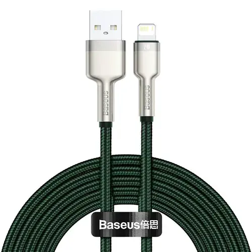 Cablu de date Baseus 6953156202313, USB - Lightning, 2 m, Verde
