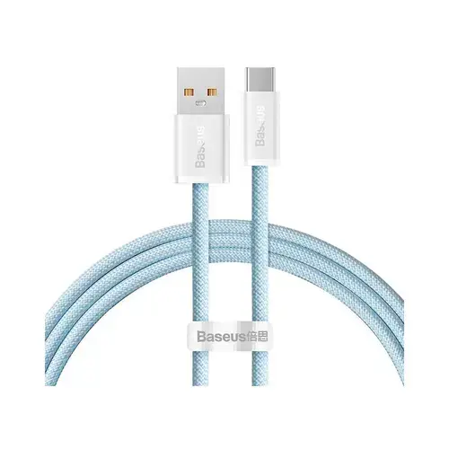 Cablu de date Baseus Dynamic Series, USB la USB-C, 100W, Fast Charging, 1m, Albastru