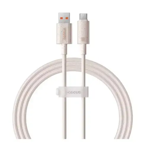 Cablu de date Baseus Habitat Series, Incarcare rapida, USB la USB-C, 100W, 1m (Roz)
