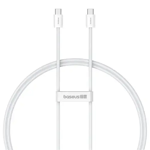 Cablu de date Baseus Superior, Fast Charging, USB Type-C la USB Type-C 30W, 2m, Alb
