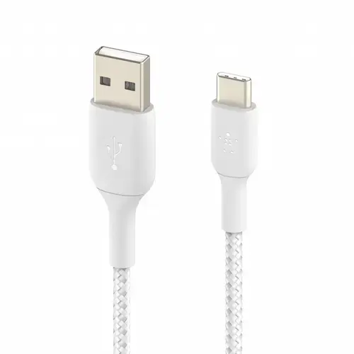 Cablu de date Belkin CAB002bt2MWH, BOOST CHARGE, USB-A - USB-C, 2 m (Alb)