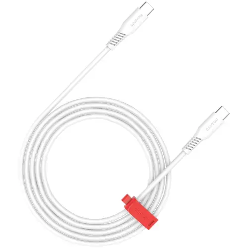 Cablu de date CANYON CC60SC, USB-C - USB-C, 60W, 2m, Alb