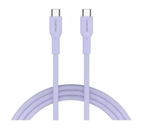 Cablu de date Canyon CND-CCAP60AB10PU, USB-C - USB-C, 1 m (Mov)