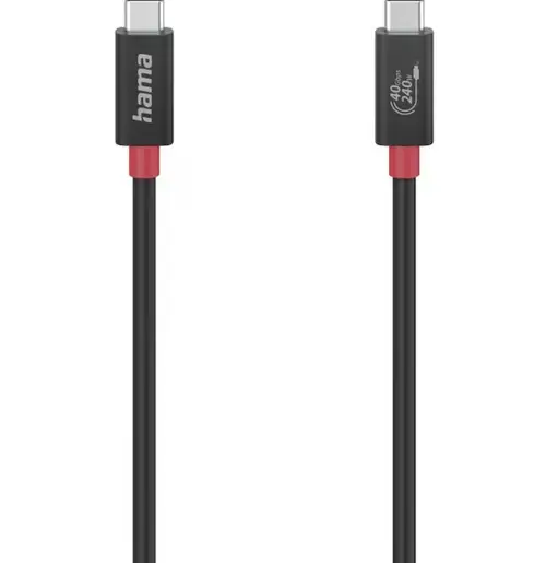 CAblu de date Hama 200779, USB-C, 240 W, 1 m (Negru)