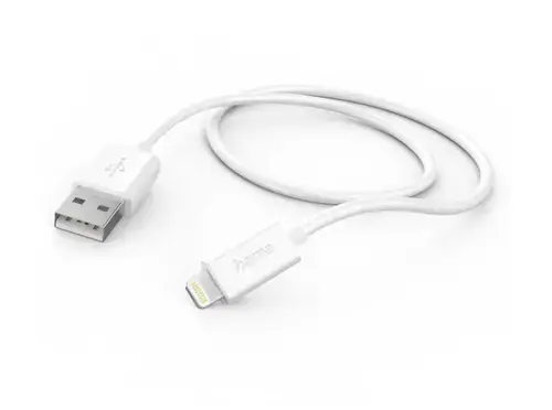 Cablu de date Hama 201579, USB-A - Lightning, 1m (Alb)
