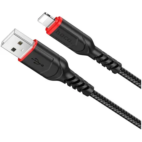 Cablu de Date HOCO X59 Victory, USB la Lightning, 1m, 2.4A, Negru