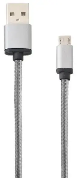 Cablu de date Lemontti LCMICRUSB15, MicroUSB, 1.5m (Gri)