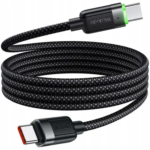 Cablu de date Mcdodo CA-2000N, Type-C la Type-C 60W, Fast Charging, Self-Winding Series 1.2m, Negru