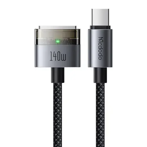 Cablu de date Mcdodo CA-2070, Type-C la MagSafe 3 pentru MacBook, Fast Charger 140W, Indicator LED, 2m, Negru
