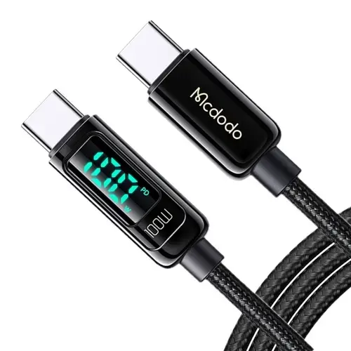 Cablu de date Mcdodo Type-C la Type-C Digial Display, Super Fast Charging, 100W, 1.2m, Negru