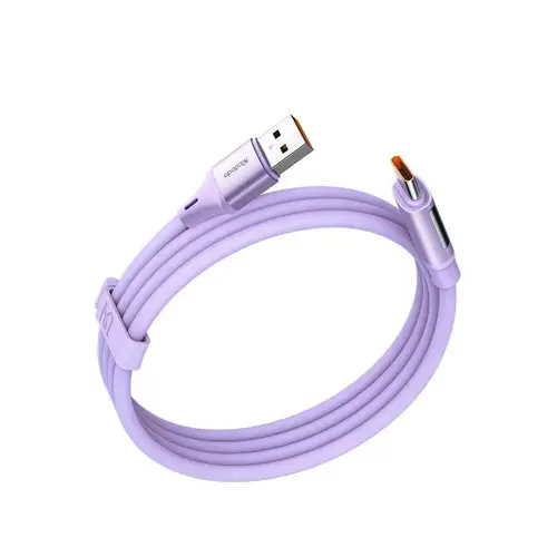 Cablu de date Mcdodo USB - Type-C Digital Display Silicone Super Fast Charging, 6A, 1.2m, Mov