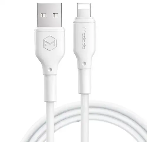 Cablu de date Mcdodo White Series CA-7270, Lightning, 1.2 m (Alb)